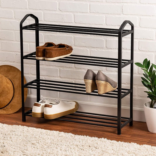 Streamline Metal Shoe Organizer Rack (4 Tier )