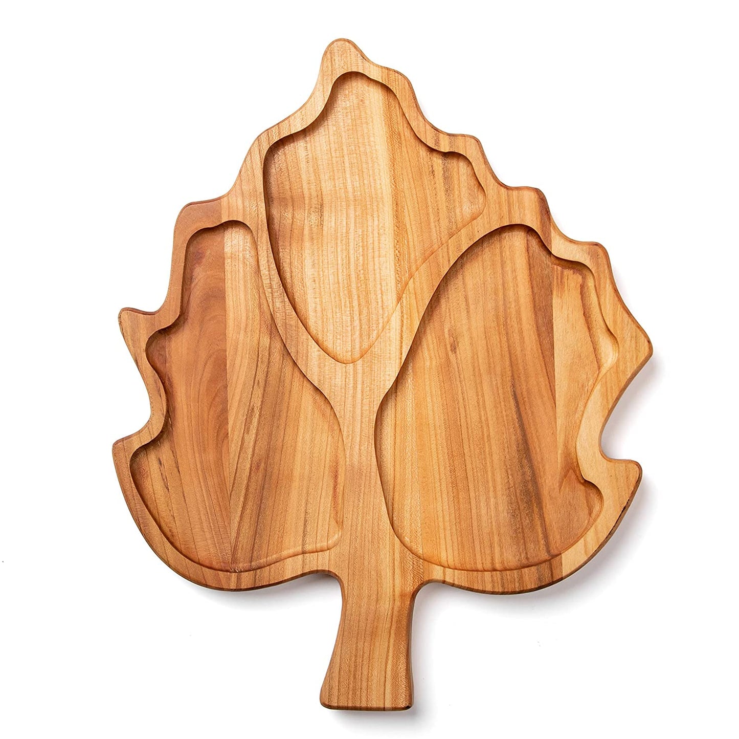 Maple Leaf Dry Fruit Snack Solid Wood Kitchen Serving Tray