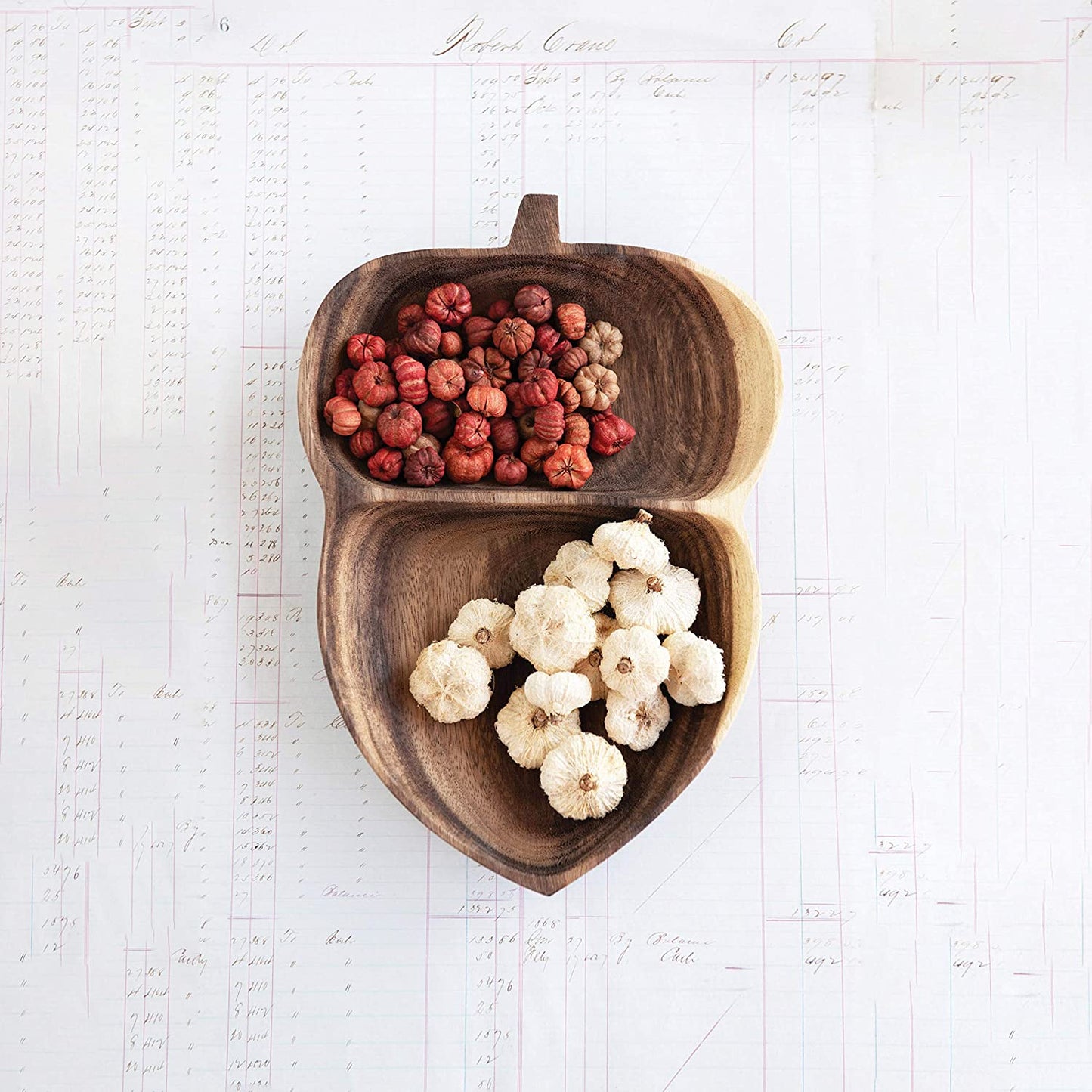 Acorn Leaf  Solid Wood Guest Snack Kitchen Serving Tray