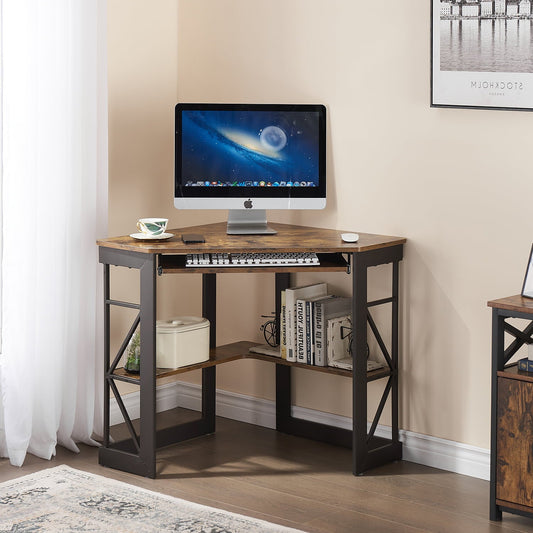 VECELO Corner Computer Desk Workstation Table for Home Office - Special