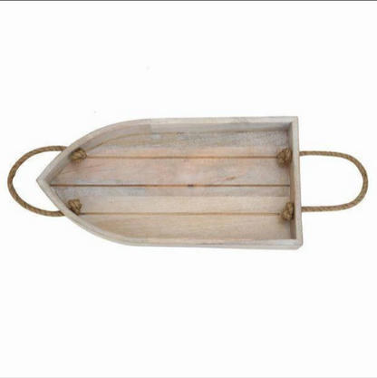 Hang In Boat Solid Wood Kitchen Serving Tray