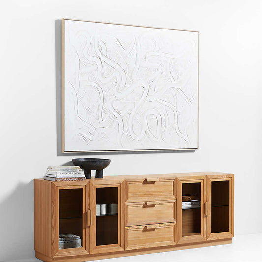 Calypso Living Lounge LED Storage Media Console (Solid Wood)