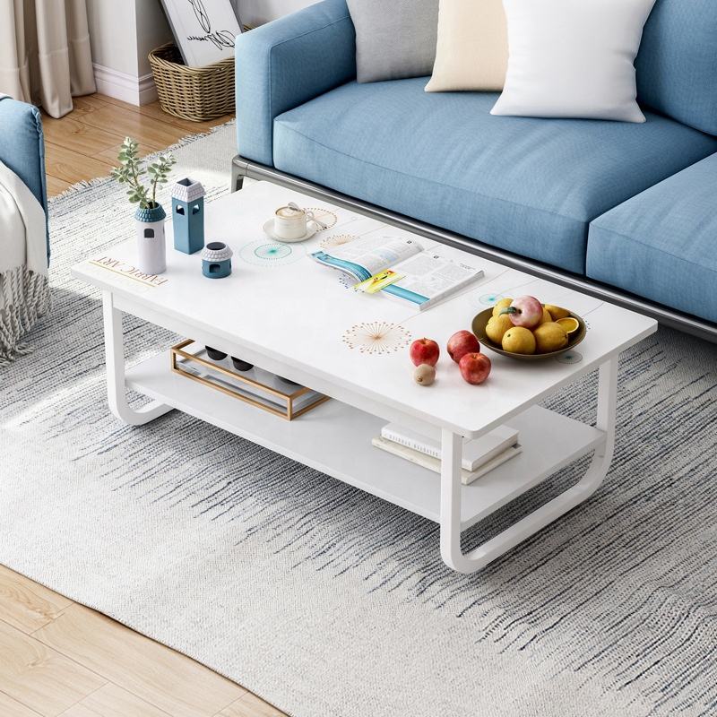 Luxury Tea Table Simple Living Room Nordic Double Layered Modern Furniture