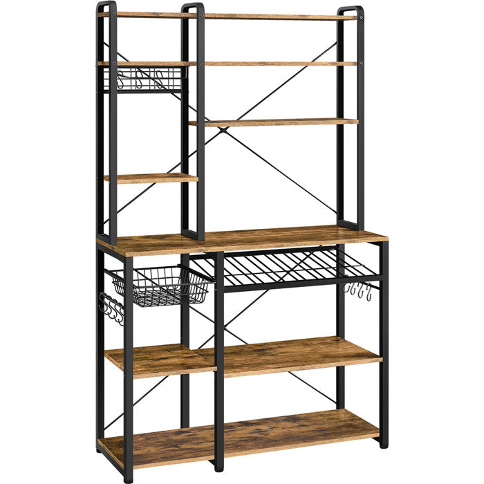 Rashel Wood Standard Baker's Rack with Microwave Compatibility