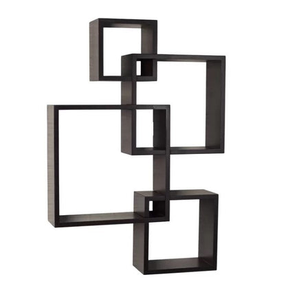 Espresso Square Living Lounge Bedroom Floating Shelf Decor