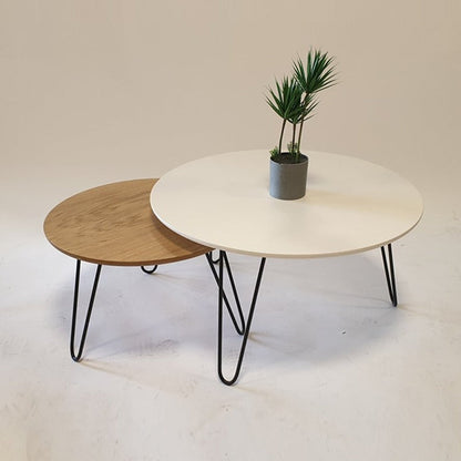 Tatami ways Contrasted Round Tables (Single)