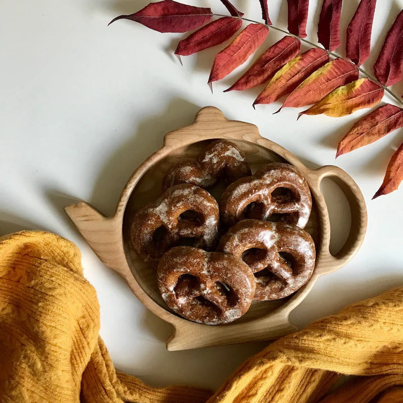 Teapot Wooden Kitchen Serving Tray