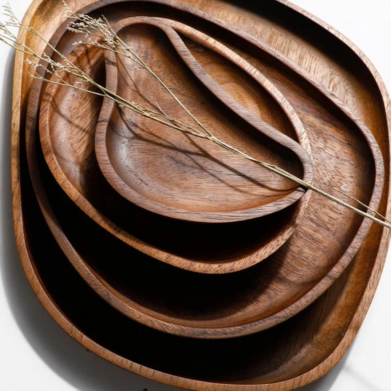 Contorted Wooden Kitchen Serving Tray