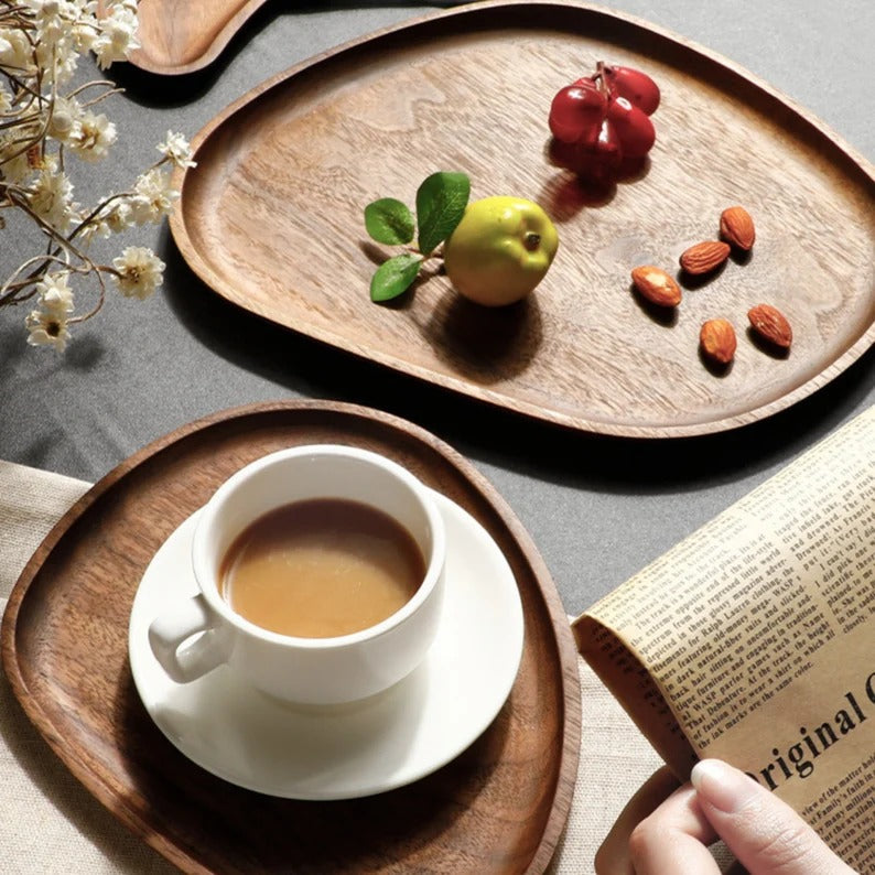 Contorted Wooden Kitchen Serving Tray