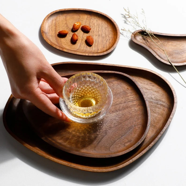 Contorted Wooden Kitchen Serving Tray