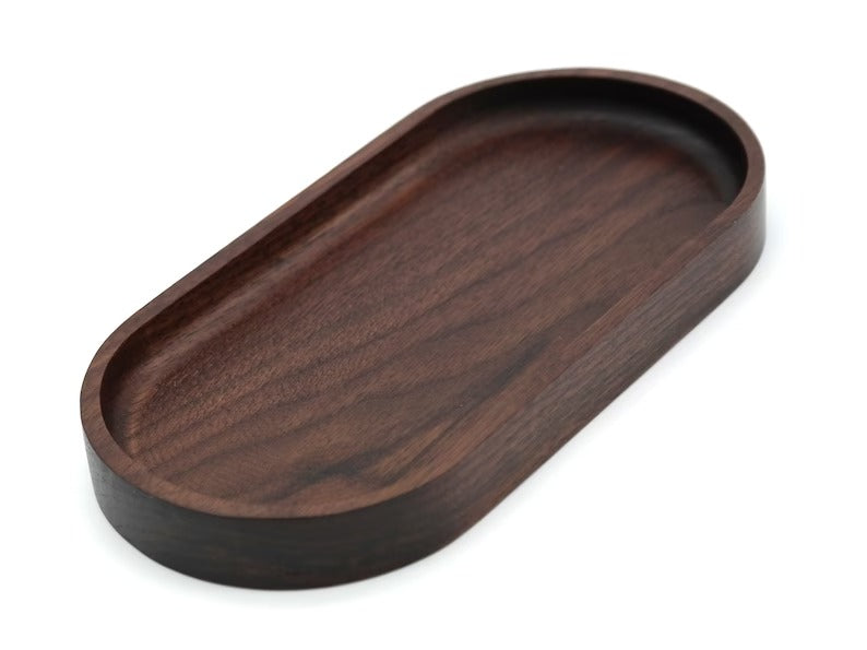 Oval Gazed Wooden Kitchen Serving Tray