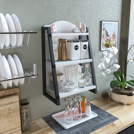 Trestle Modern Spice Coffee Kitchen Organizer Storage Rack