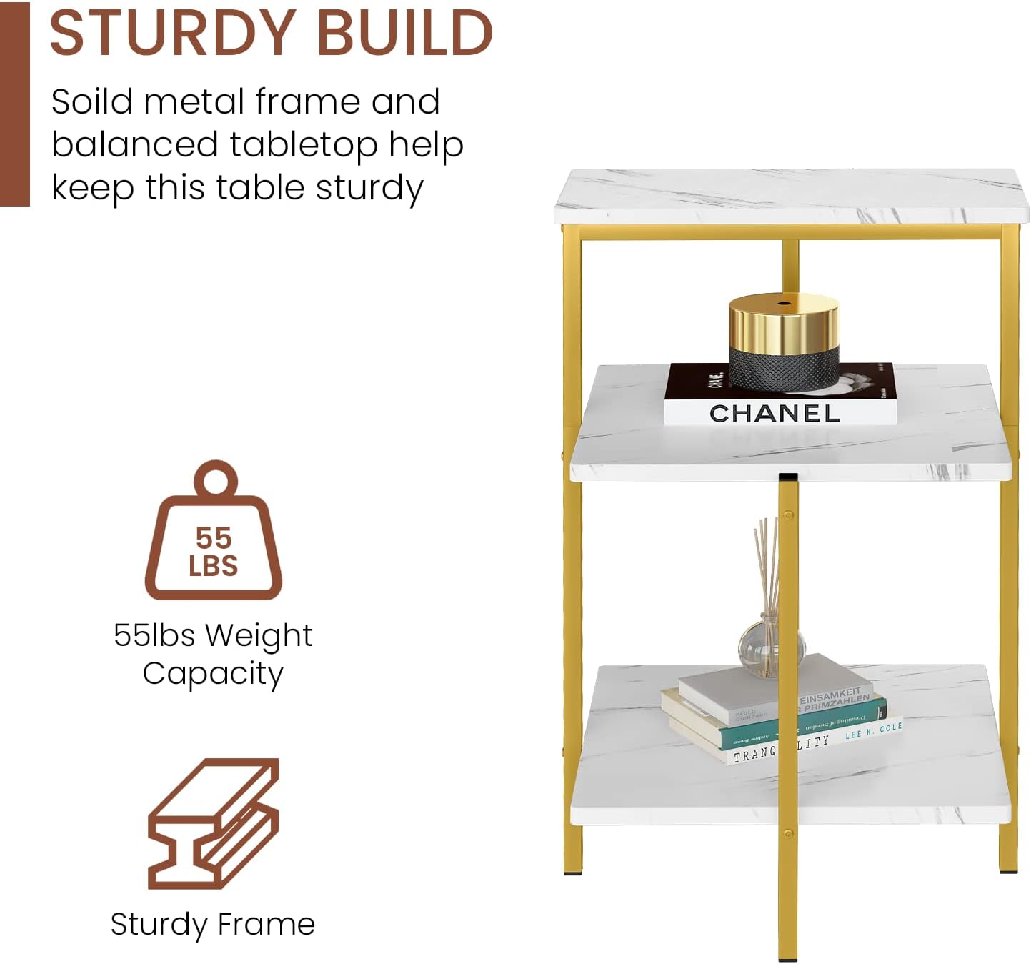 Modern Sofa side Table for Living Room, Bedroom, Office, Small Spaces - Special