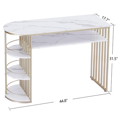 Vinita Console Table for Entryway Gold Entryway Table with Storage