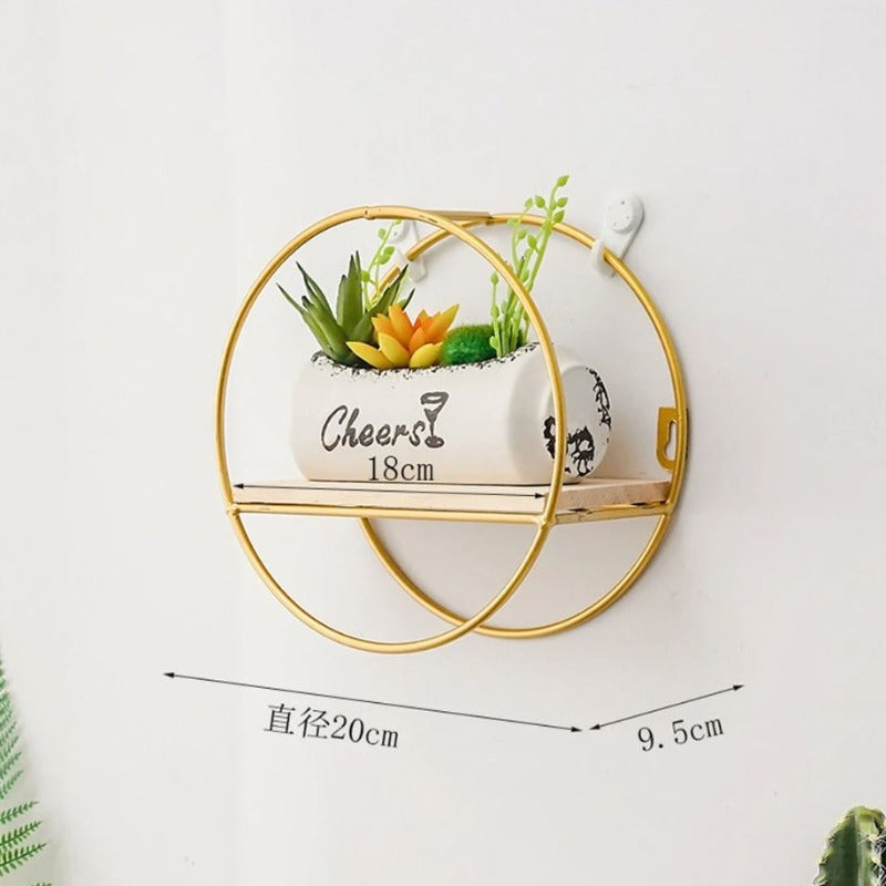 Wall-Mounted "Mini-Round" Floating Metal Storage Organizer Frame Decor - Special