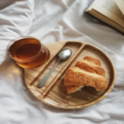 Cup and Spoon Wooden Food Tray