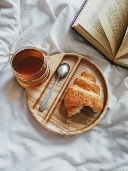 Cup and Spoon Wooden Food Tray