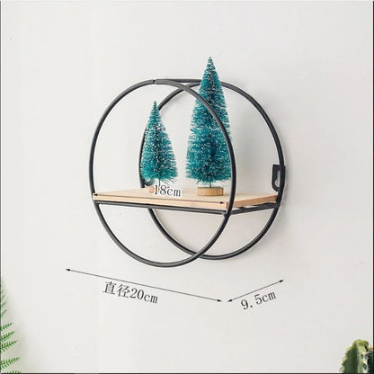 Wall-Mounted "Mini-Round" Floating Metal Storage Organizer Frame Decor - Special